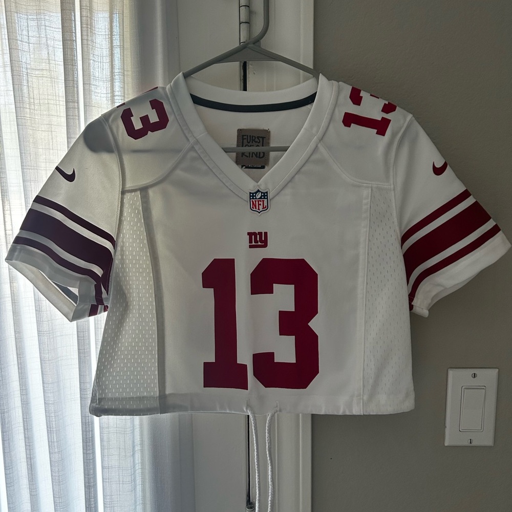 NY Giants Football Jersey Crop Top